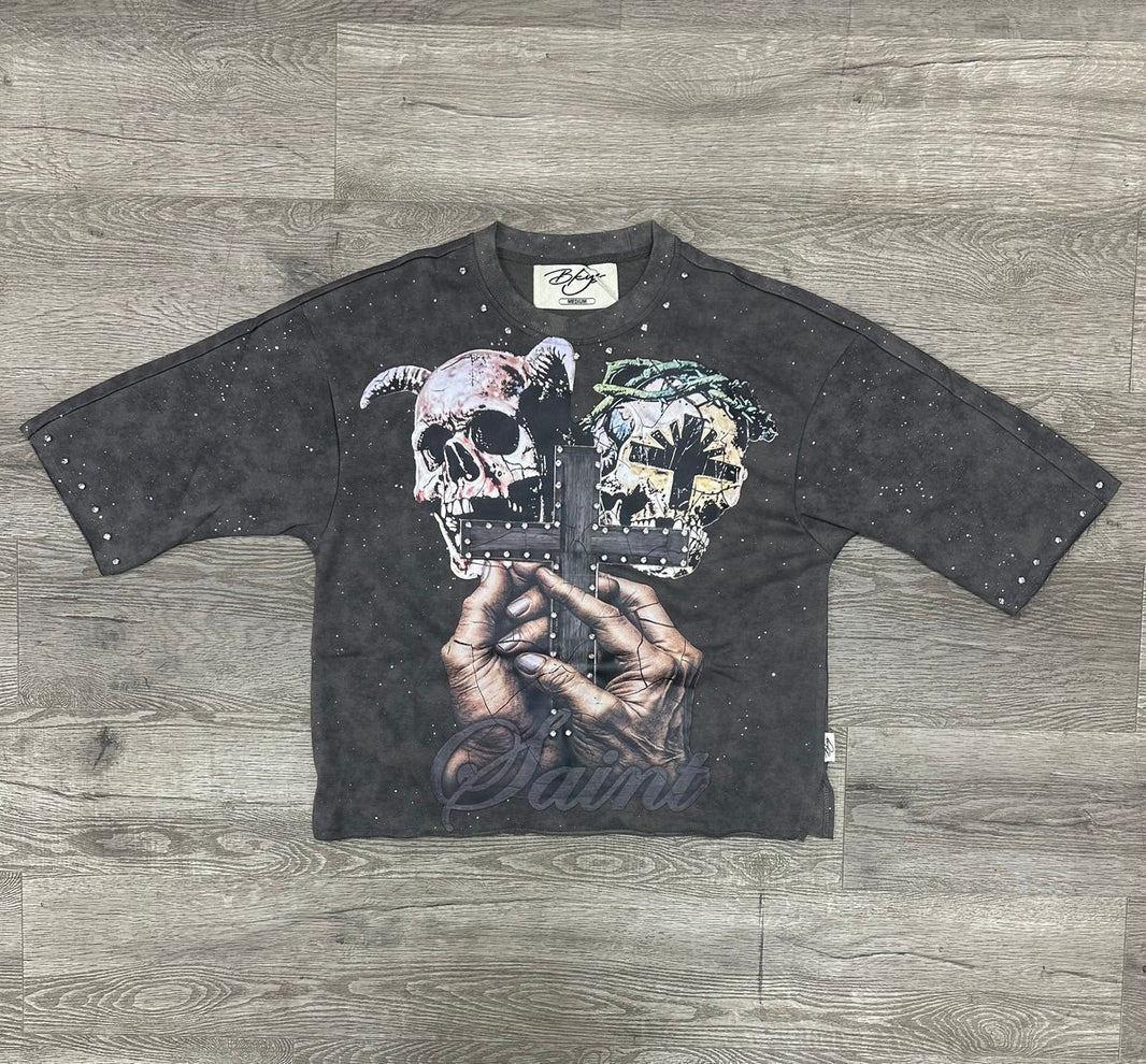 BKYS "SAINT" F-TERRY CROPPED TEE