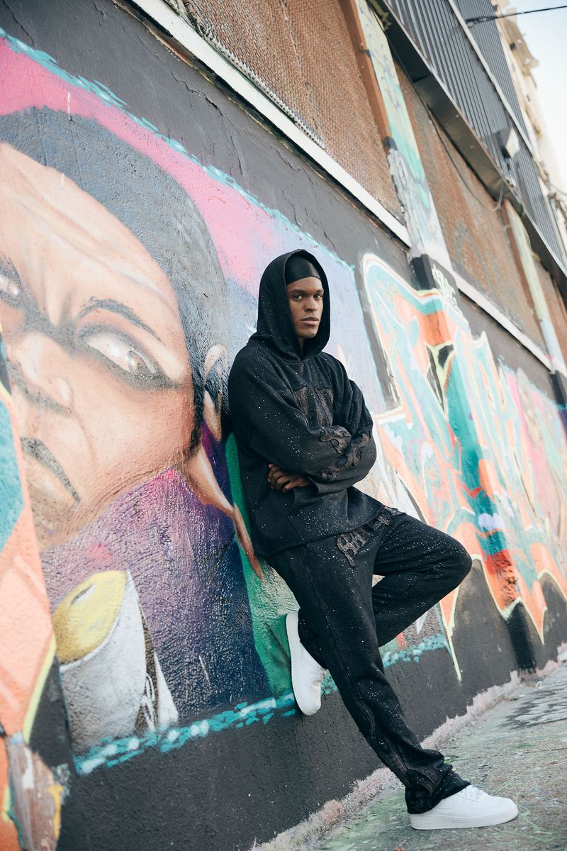 PJ MARK SPARKLED RAW EDGE FRENCH TERRY