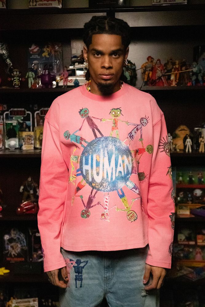 All Human Medicated Long Sleeve Pink Tshirt