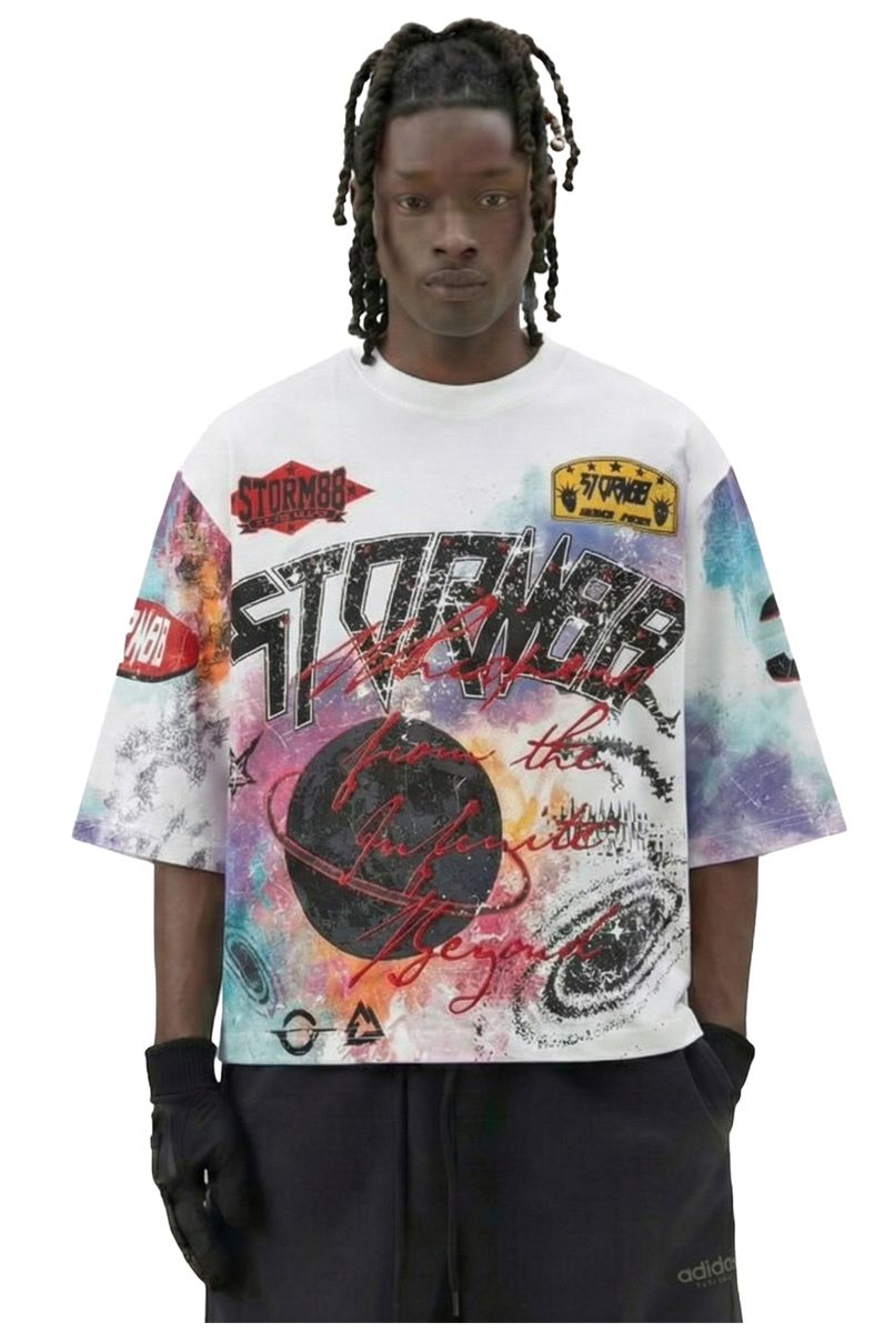 STORM88 Zenya White Cropped Tshirt