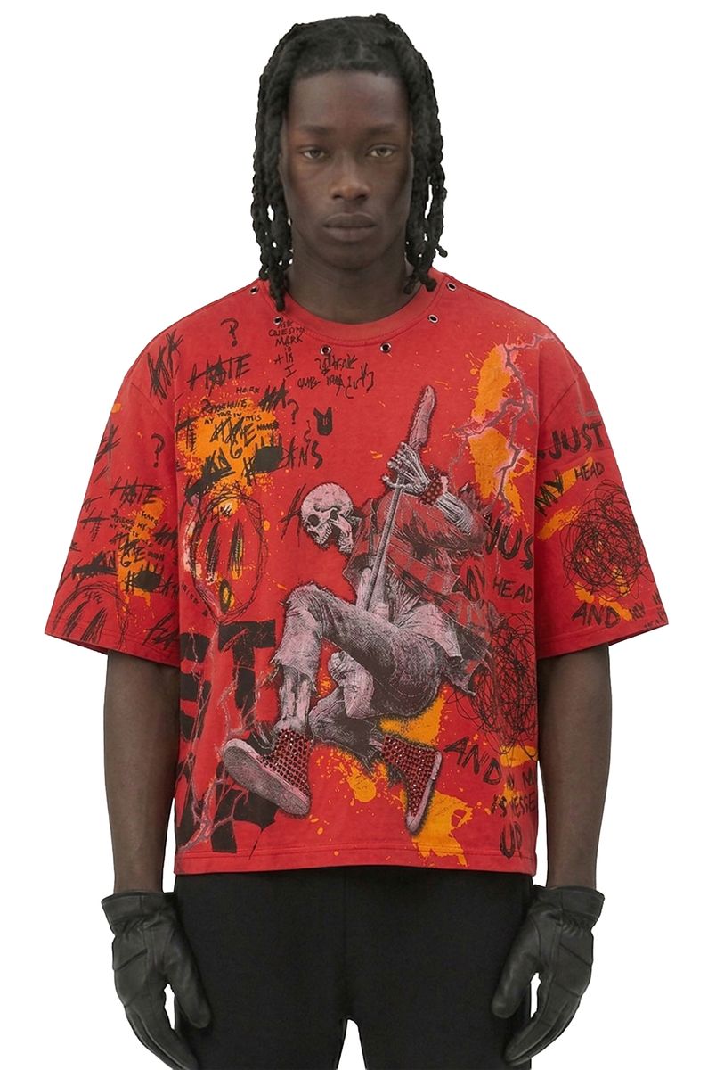 STORM88 RAI RED CROPPED TSHIRT