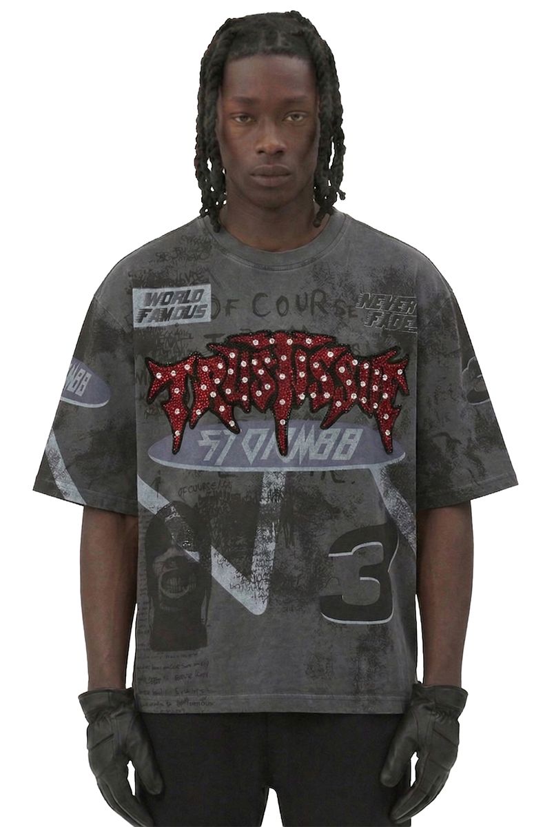 STORM88 SHIDO GREY CROPPED TSHIRT