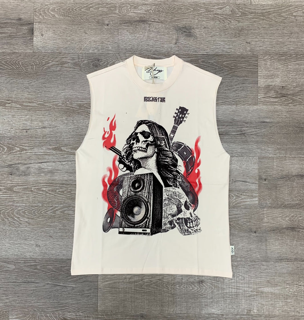 BKYS "ROCKSTAR" OVERSIZED SLEEVELESS TEES
