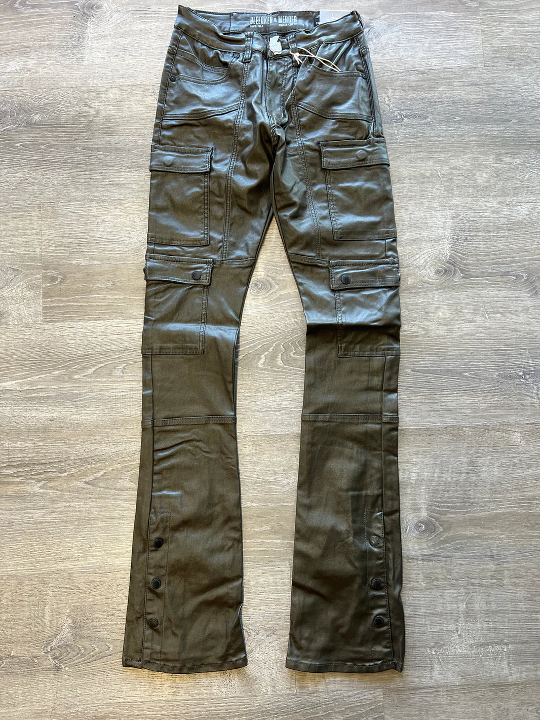 Bleecker & Mercer- Wax Denim Cargo STACKED FIT - Burnt Orange
