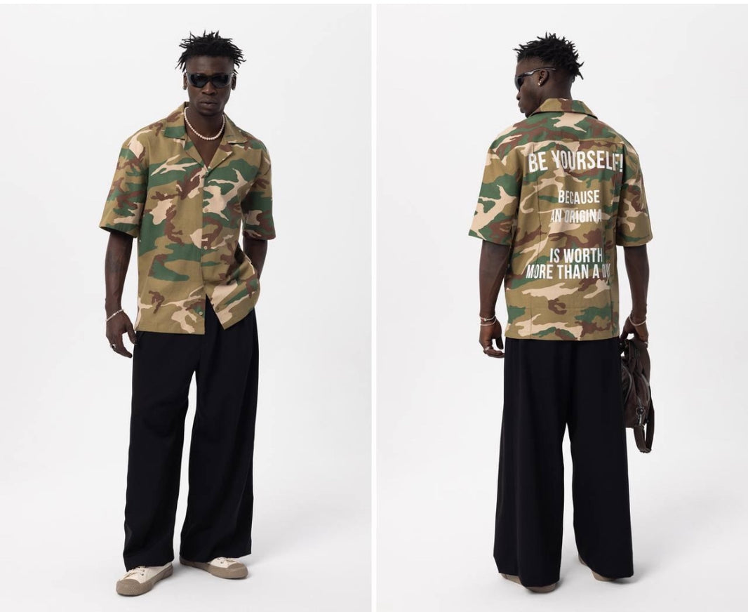 OFF THE SYSTEM BE YOURSELF CAMOUFLAGE SHIRT