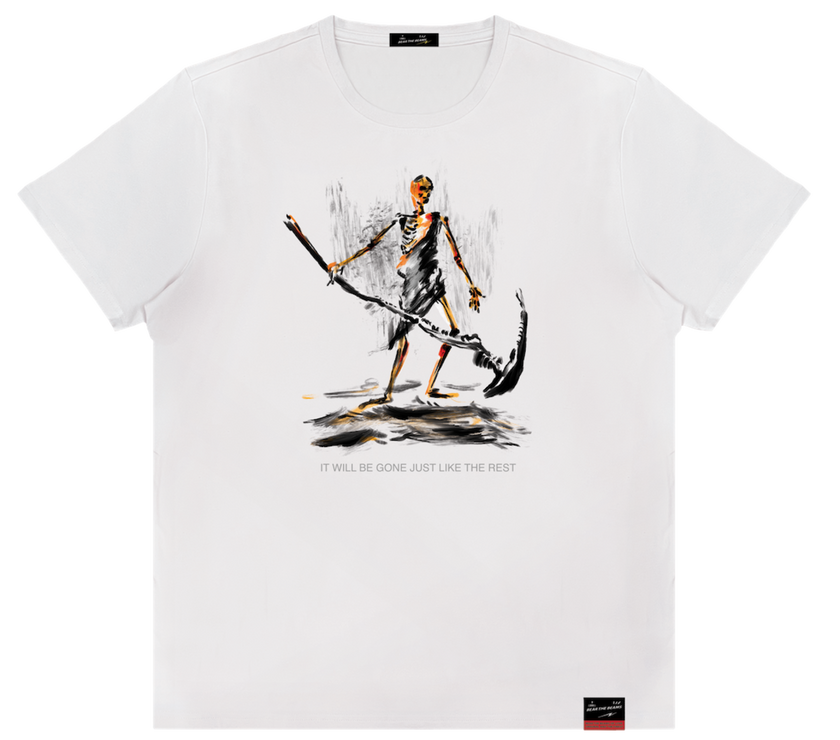 BEAR THE BEAMS GRIM REAPER WATERCOLOR  MEN TEE