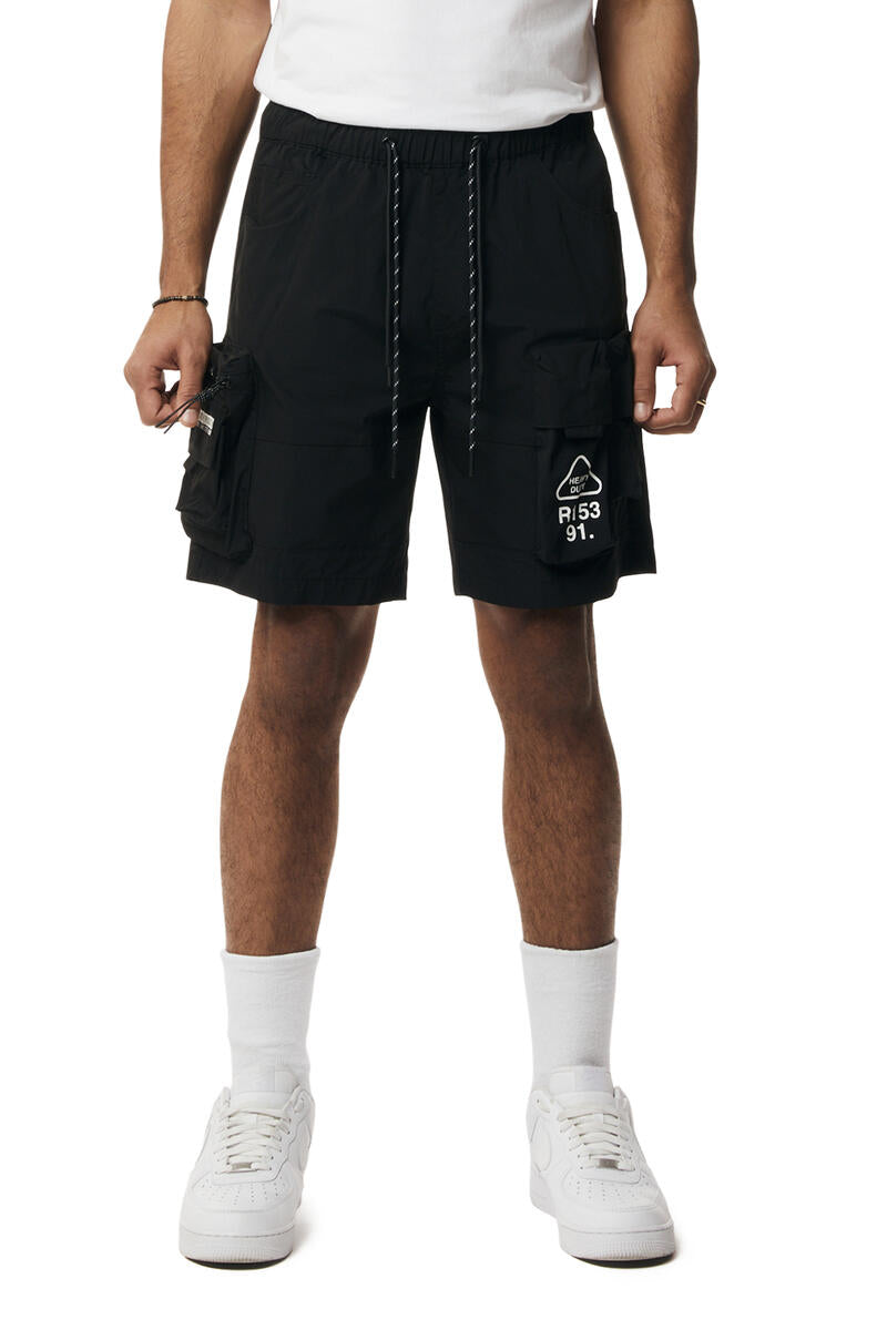 SMOKE RISE NYLON UTILITY CARGO SHORTS