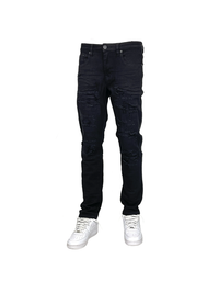 BLIND TRUST PLUS SIZE Rip & Repair Slim Fit Jeans-BTP24035X