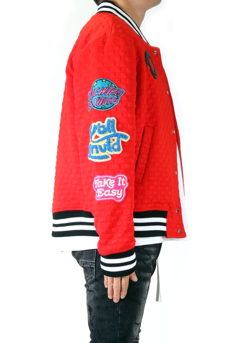 KLEEP RED BOMBER JACKET
