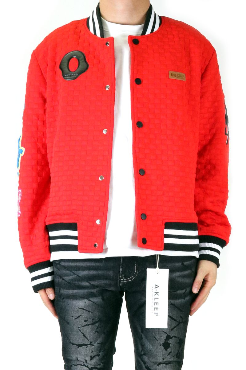 KLEEP RED BOMBER JACKET