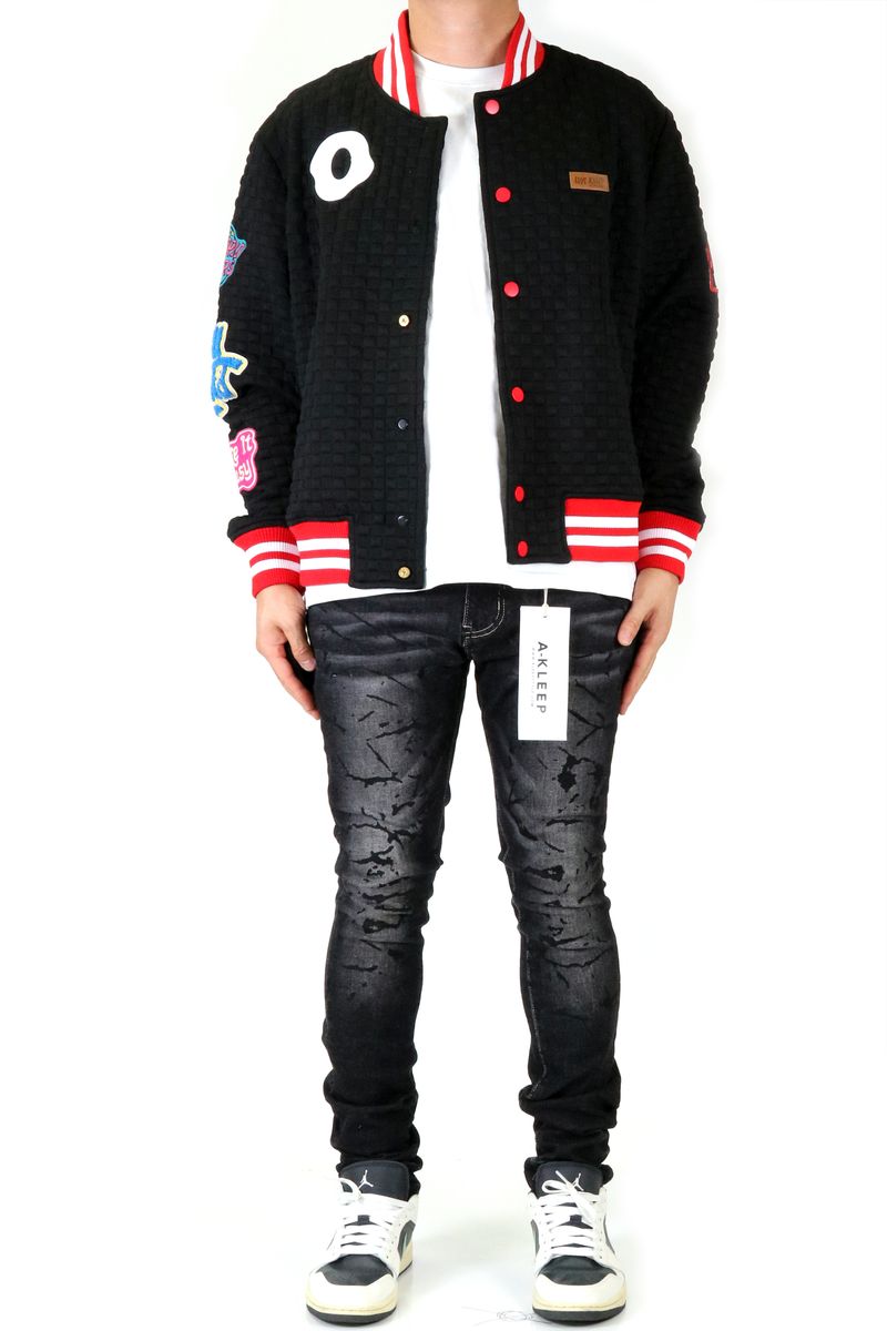 KLEEP RED BOMBER JACKET