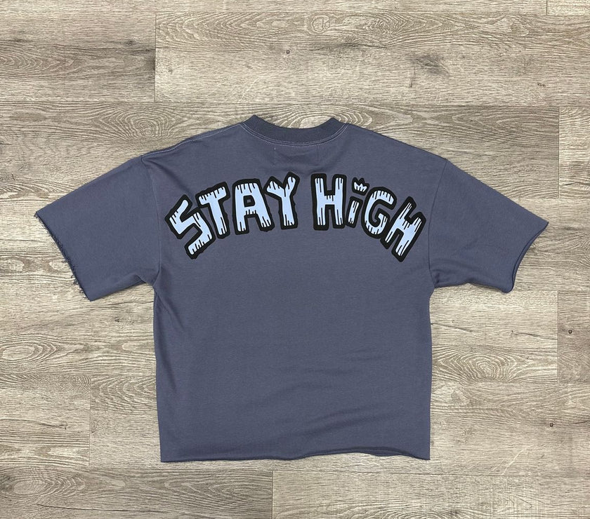 "Stay High" F-Terry Cropped T-Shirt