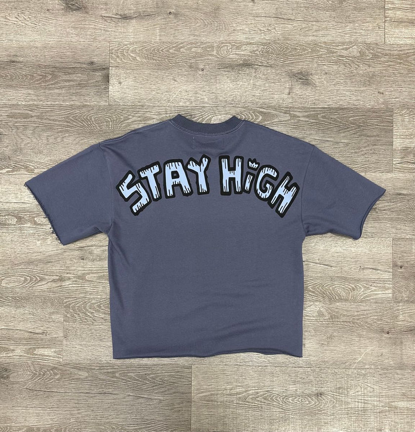 "Stay High" F-Terry Cropped T-Shirt