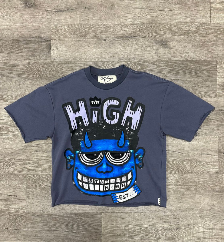 "Stay High" F-Terry Cropped T-Shirt