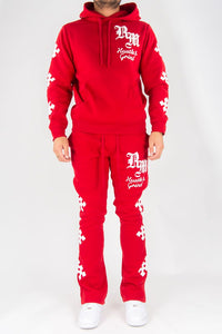 REBEL  MINDS CROSS FLEECE STACKED SET HOODIE & PANTS