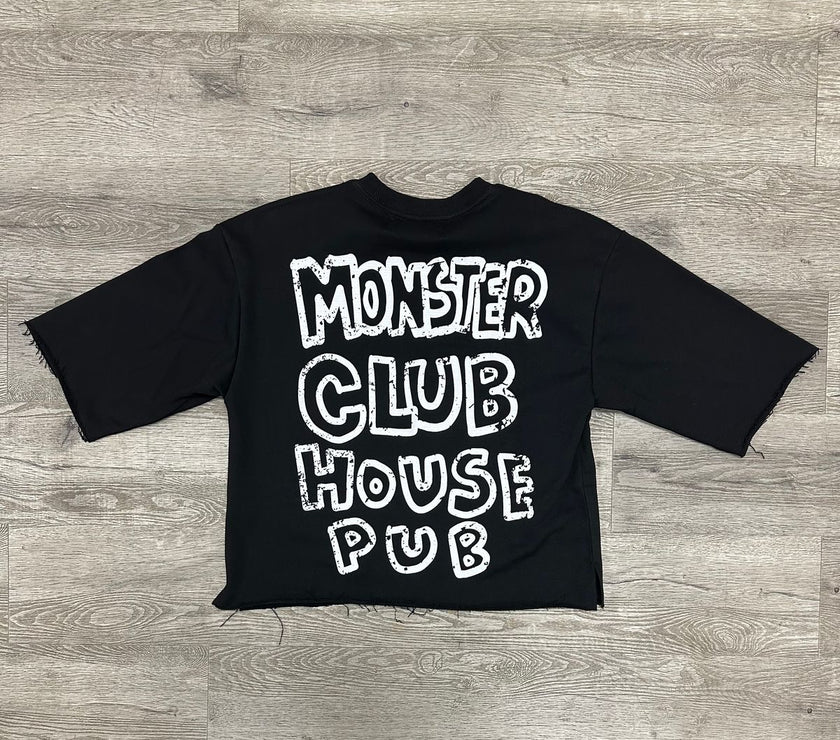 BKYS "MONSTER CLUB" F-TERRY CROPPED T-SHIRT