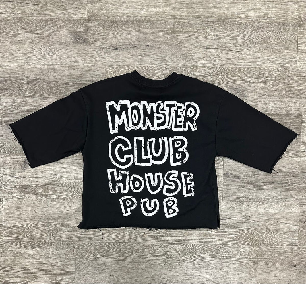 BKYS "MONSTER CLUB" F-TERRY CROPPED T-SHIRT