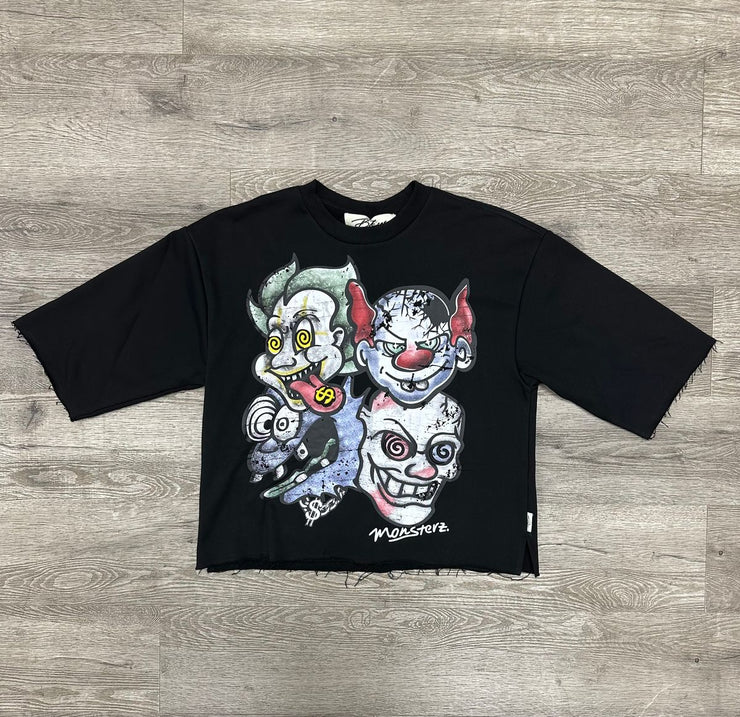 BKYS "MONSTER CLUB" F-TERRY CROPPED T-SHIRT