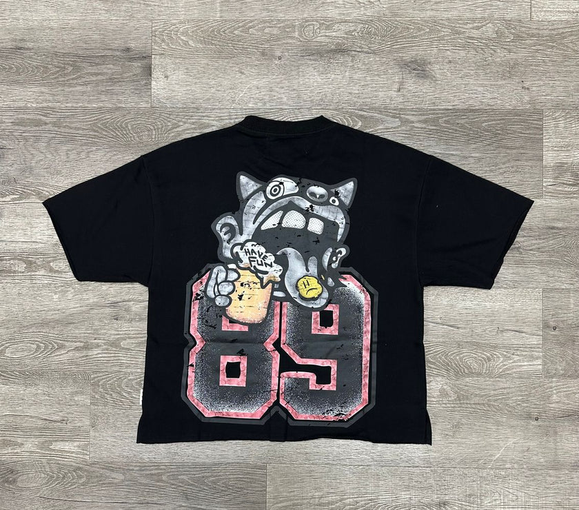 BKYS "DIZZY" F-TERRY CROPPED T-SHIRT