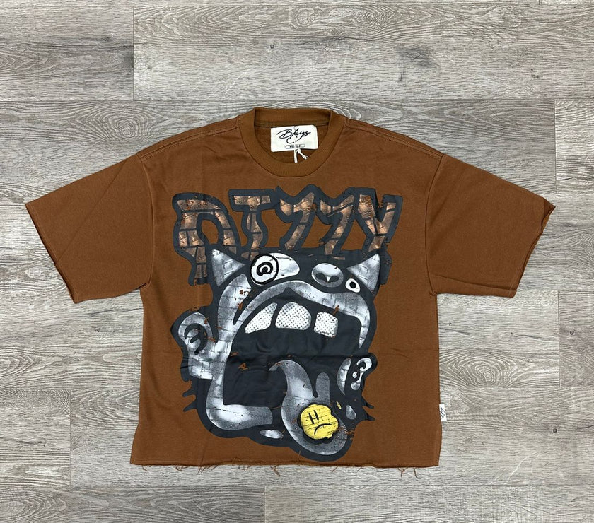 BKYS "DIZZY" F-TERRY CROPPED T-SHIRT