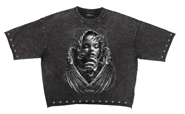 Roku Studio Fallen Angel Studded crop tee