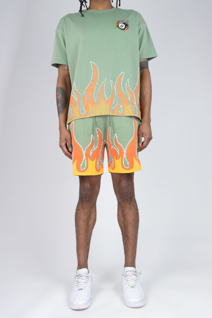 Rebel Minds FLAME 8 BALL OVERSIZED 2 pc set