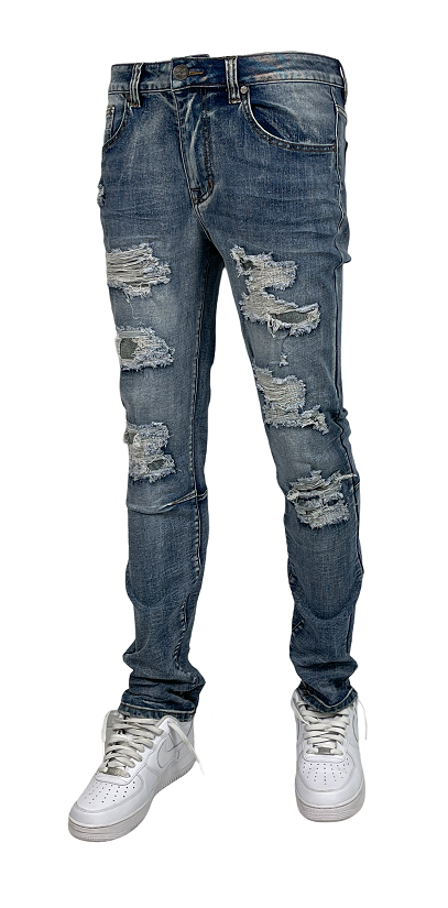 Blind Trust Jeans Rip & Repair Slim Fit Jeans Big & Tall