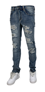 Blind Trust Jeans Rip & Repair Slim Fit Jeans Big & Tall