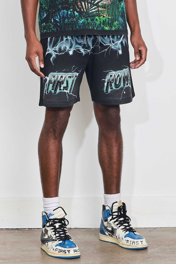 FIRST ROW WASHED EARTH FIRST SHORTS