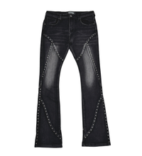 VICIOUS EMBELLISHED RHINESTONE FLARED DENIM