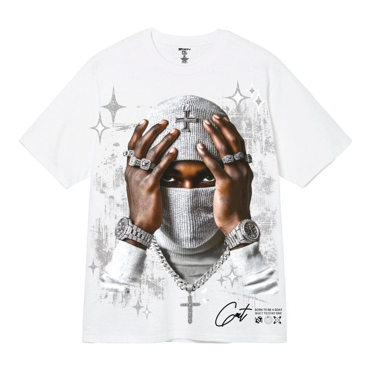 3Forty BIG & Tall GLITTERY MASK TEE