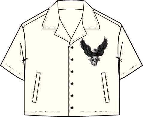 Roku RESPECT OR DIE CROPPED TWILL SHIRT