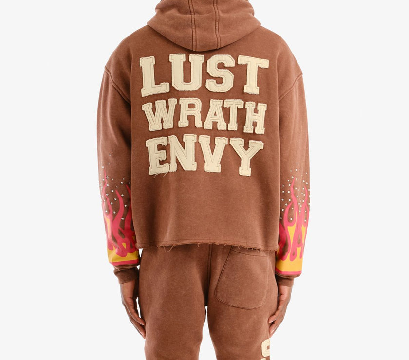 Copper Rivet Lust Wrath Envy Sweatsuit W Flames
