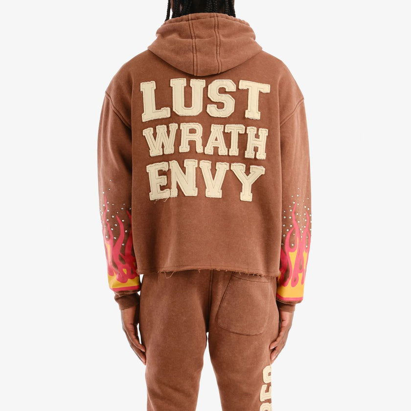 Copper Rivet Lust Wrath Envy Sweatsuit W Flames