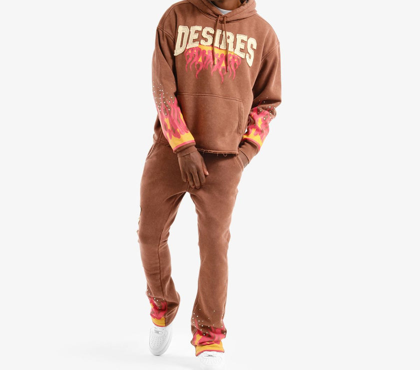 Copper Rivet Lust Wrath Envy Sweatsuit W Flames