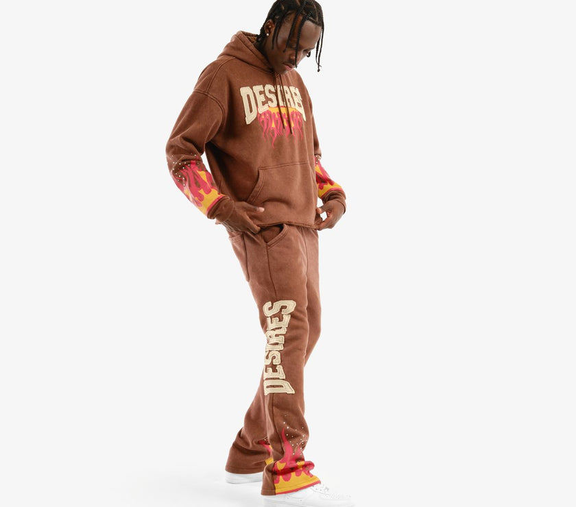 Copper Rivet Lust Wrath Envy Sweatsuit W Flames