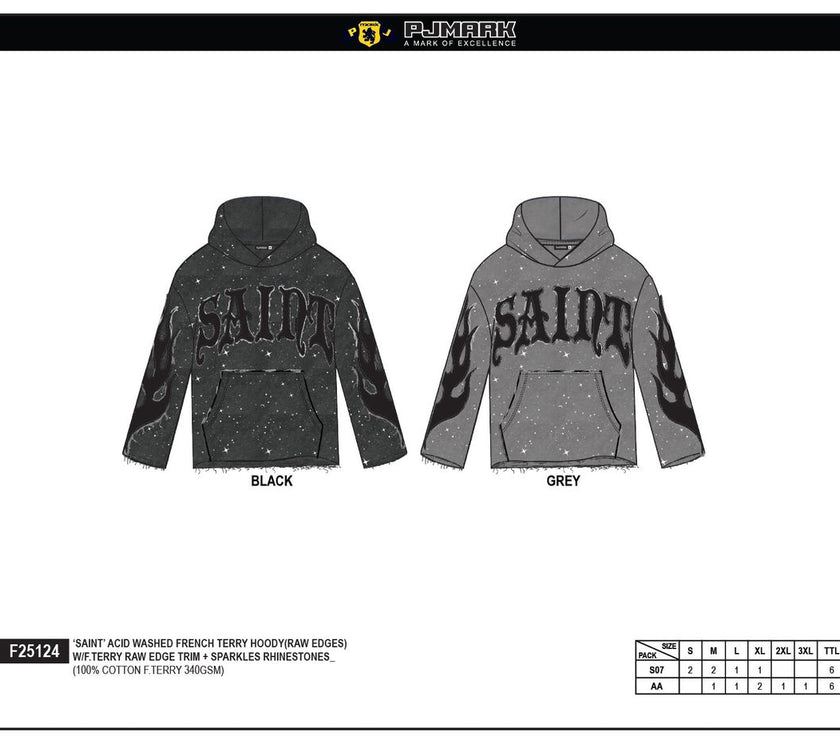 PJ MARK SPARKLED RAW EDGE FRENCH TERRY