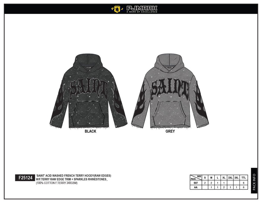 PJ MARK SPARKLED RAW EDGE FRENCH TERRY