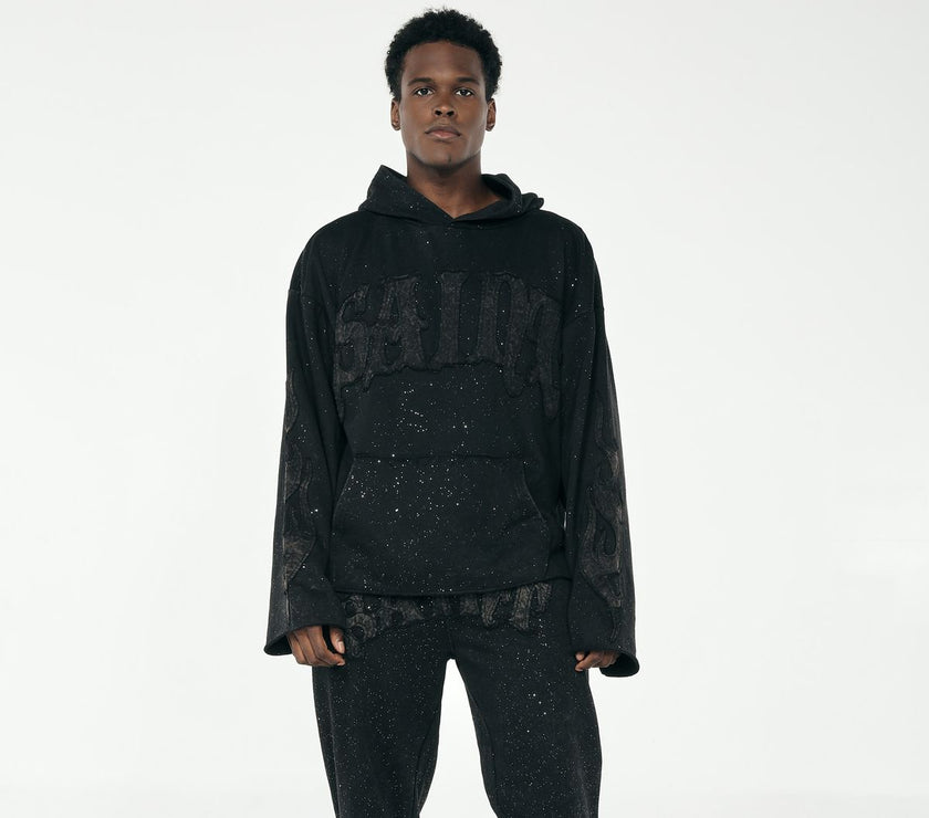 PJ MARK SPARKLED RAW EDGE FRENCH TERRY