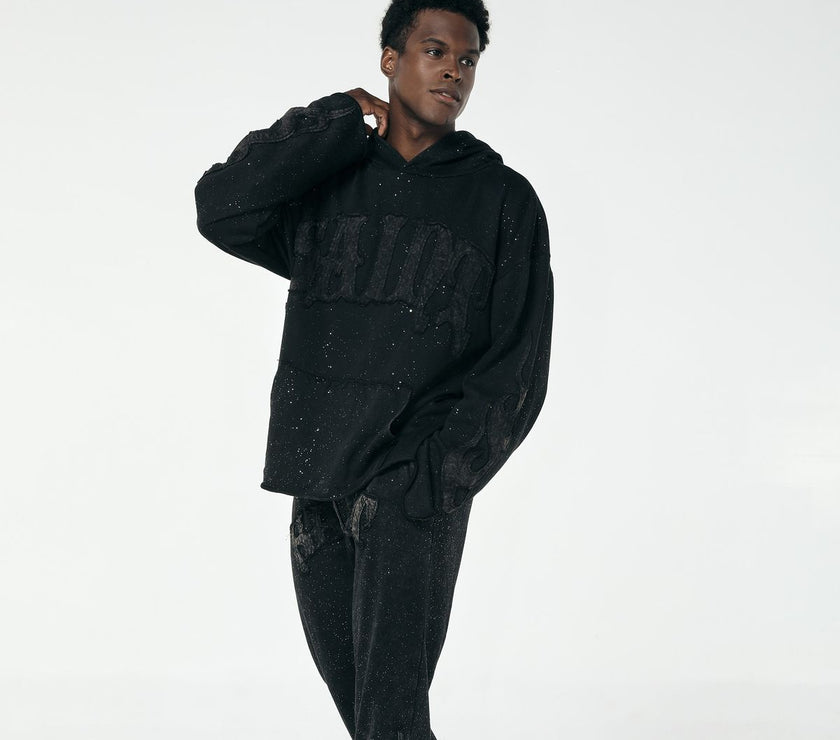 PJ MARK SPARKLED RAW EDGE FRENCH TERRY