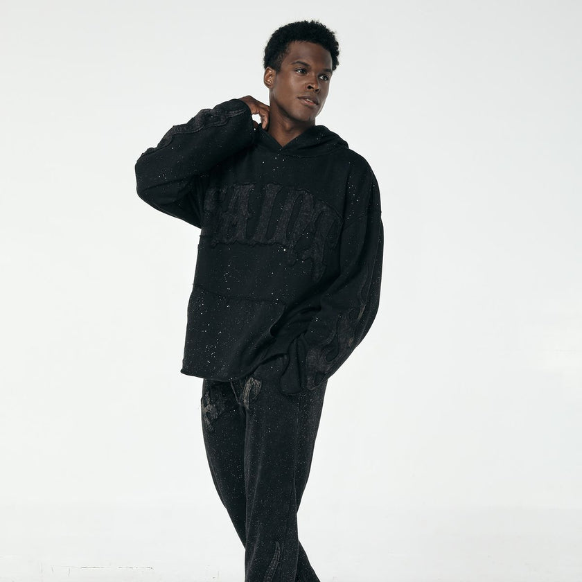 PJ MARK SPARKLED RAW EDGE FRENCH TERRY