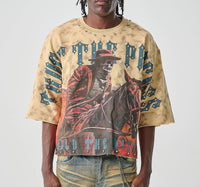 Taker CROPPED T-SHIRT WITH RHINESTONES