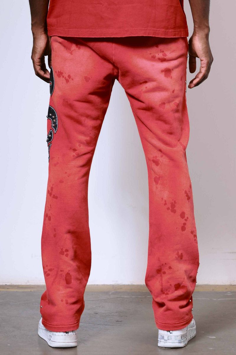 First Row WAKE UP AND BE FIERCE APPLIQUE STACK JOGGER