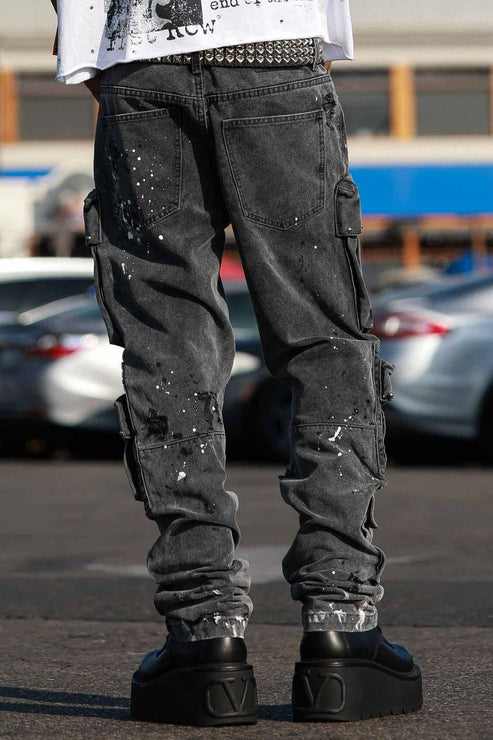 First Row STUD CARGO PANTS