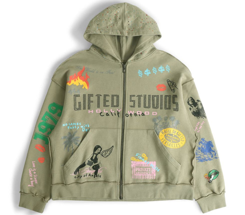 GFTD CHASE MONEY OLIVE HOODY