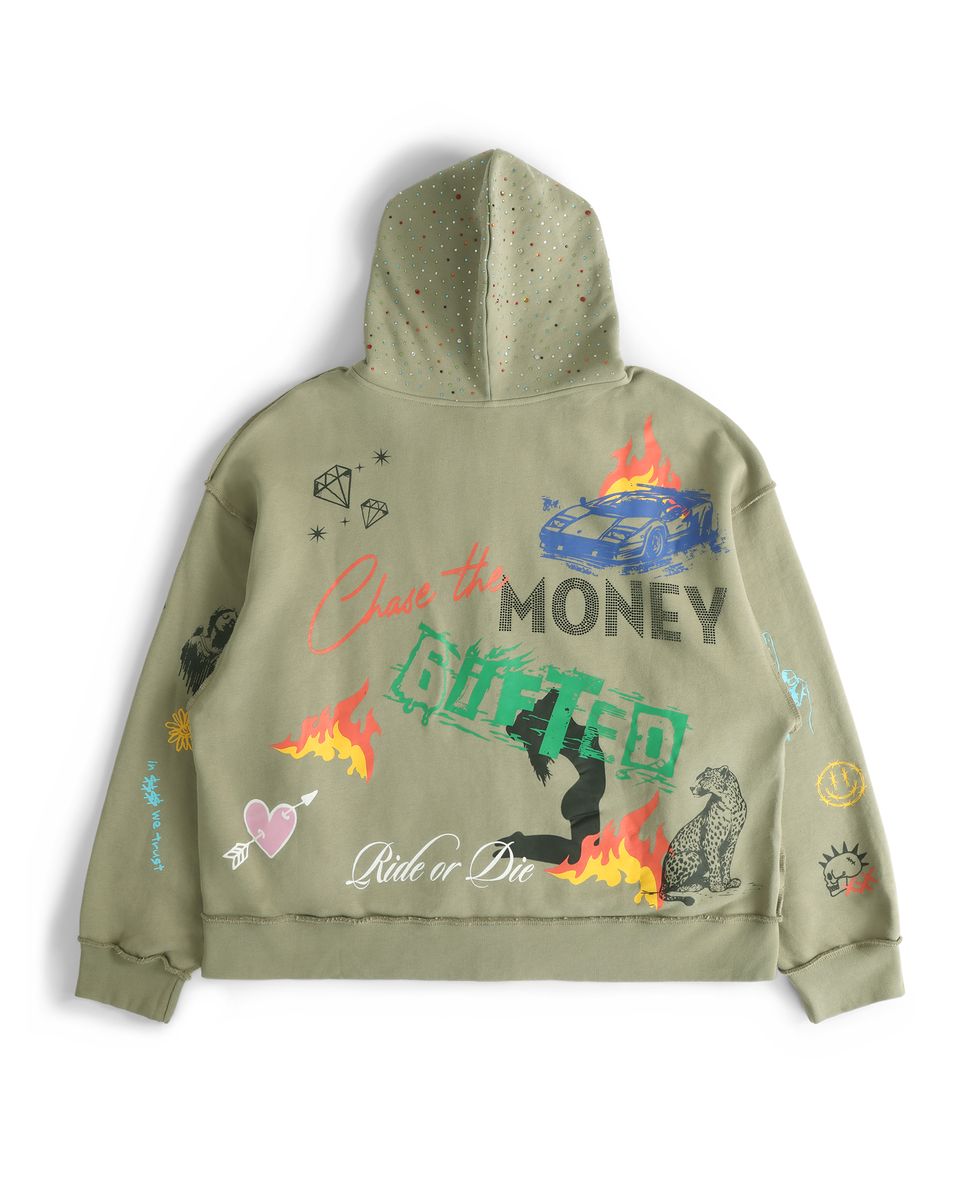 GFTD CHASE MONEY OLIVE HOODY