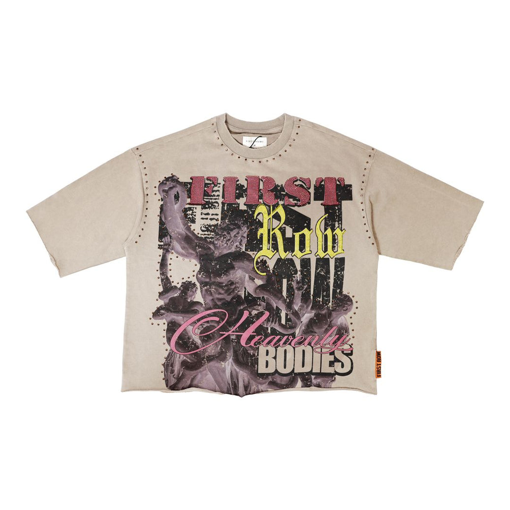 First Row Cropped Mini Terry Tee