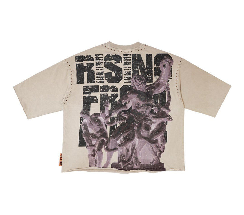 First Row Cropped Mini Terry Tee