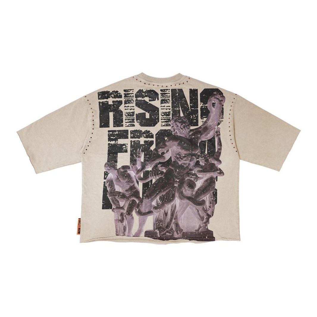 First Row Cropped Mini Terry Tee