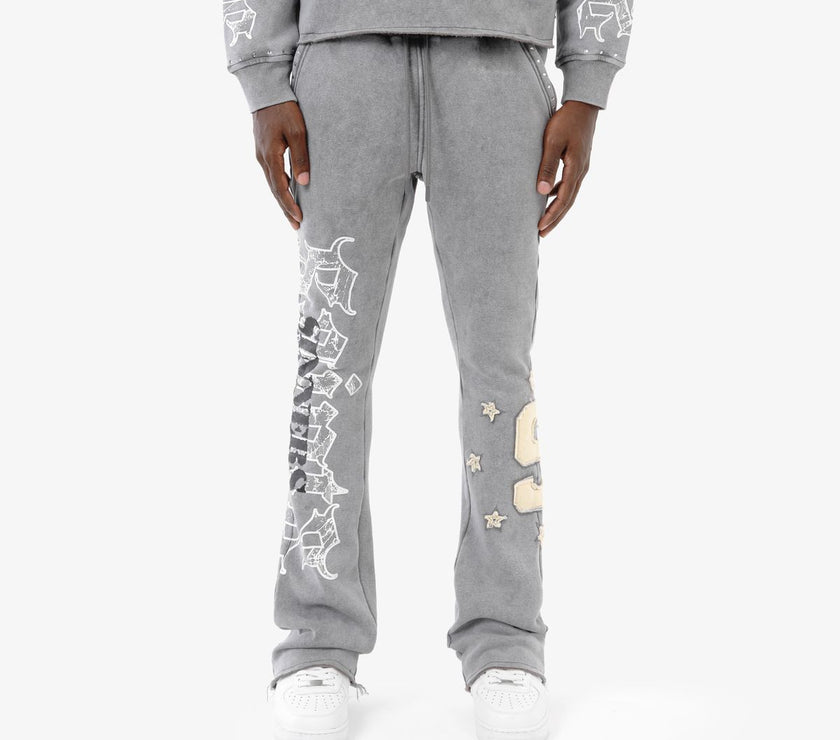 Copper Rivet Sweatsuit W Diamond - Grey